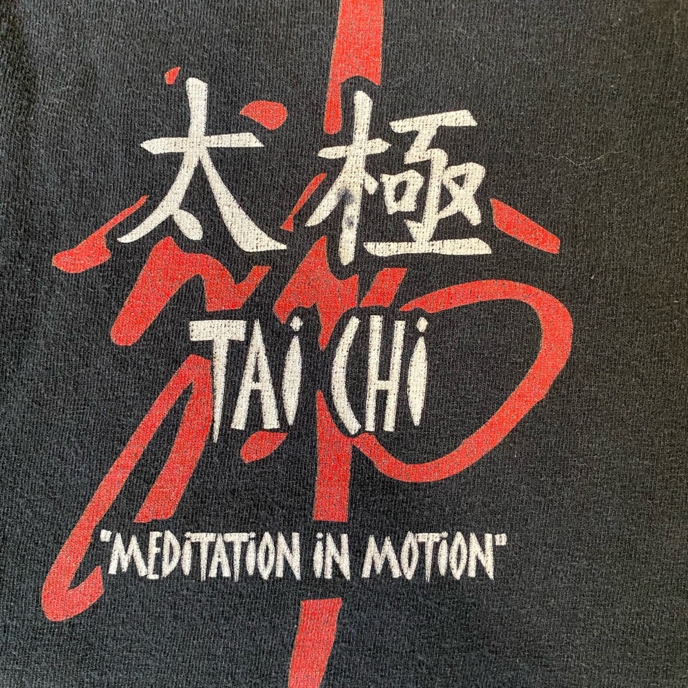 Vintage long sleeve tai chi cropped tee